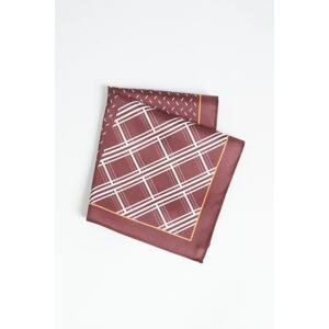 ALTINYILDIZ CLASSICS Men's Claret Red-White Patterned Handkerchief