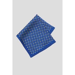 ALTINYILDIZ CLASSICS Men's Navy Blue-Yellow Patterned Handkerchief