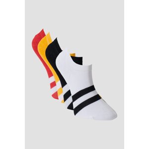 AC&Co / Altınyıldız Classics Men's Black Mustard White 4-pack Patterned Bamboo Sneaker Socks