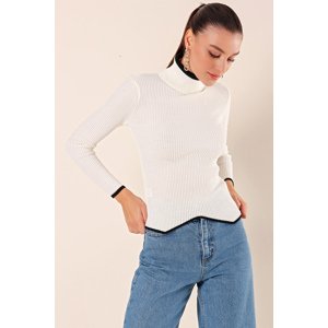 Bigdart 15823 Turtleneck Knitwear Sweater - White