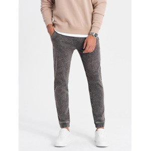 Ombre Men's marbled denim JOGGERS pants - gray