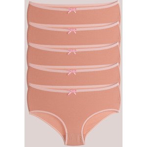 armonika Women's Powder Cotton Lycra High Waist Bato Panties 5 Pack