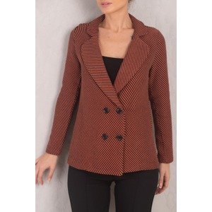 armonika Women's Tile Line Patterned Four Button Cachet Jacket