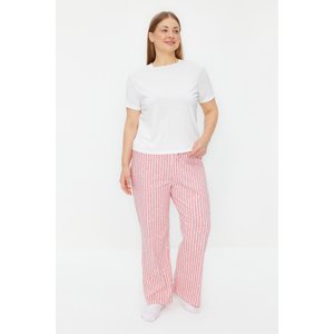 Trendyol Curve Pink Striped Knitted Pajama Bottoms