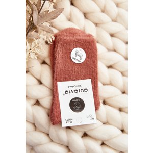 Teplé hladké dámské ponožky z alpaky Coral