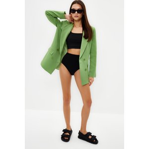 Trendyol Green Regular Lined Double Breasted Closure Woven Blazer Jacket