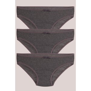 armonika Women's Smoked Cotton Lycra Bikini Panties 3 Pack