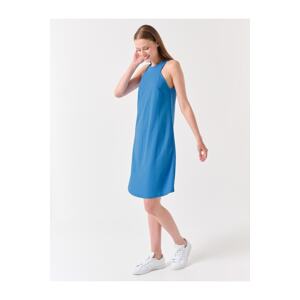 Jimmy Key Blue Halter Neck Sleeveless Casual Dress