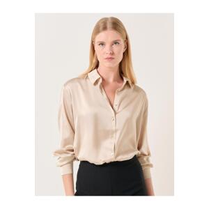 Jimmy Key Stone Long Sleeve Satin Shirt