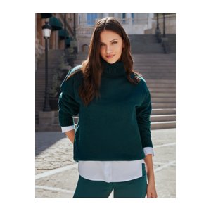 Jimmy Key Green Long Sleeve Turtleneck Knitwear Sweater