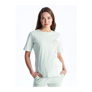 LC Waikiki Women's Crew Neck Printed Short Sleeve Pajamas Set