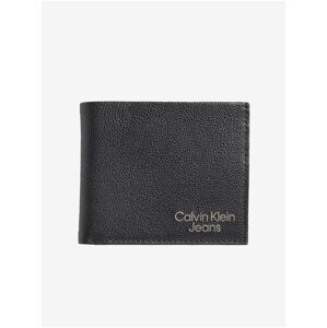 Černá pánská kožená velká peněženka Calvin Klein Jeans - Pánské