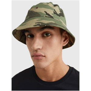 Zelený pánský maskáčový klobouk Tommy Hilfiger - Pánské
