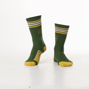 Pánské zelené sportovní ponožky s nápisem