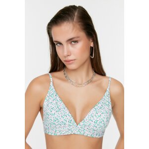 Trendyol Crispy Floral Pattern Bikini Top