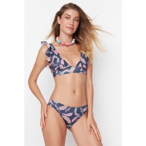 Trendyol Leaf Patterned Bikini Bottoms