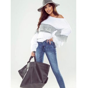 Sweater white By o la la cxp1221.white/grey