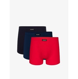 Pánské sportovní boxerky ATLANTIC 3Pack - tmavé modré/modré/červené