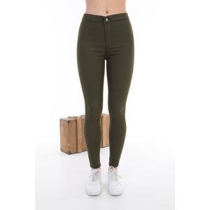 BİKELİFE Women's Khaki Lycra Leggings Pants