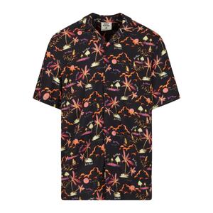 Pánská košile s krátkým rukávem Just Rhyse Shirt Waikiki - černé barvy