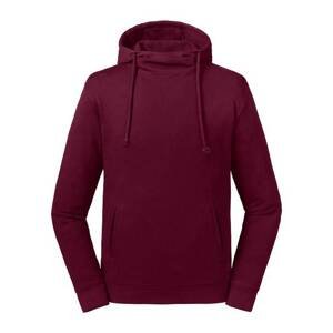 Burgundy Unisex Sweatshirt Pure Organic High Collar Hooded Sweat Russell