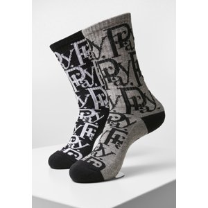 Prayor Socks 2-Pack černá+heathergrey