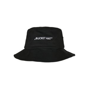 Lettered Bucket Hat černý