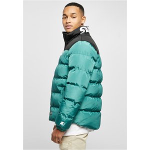 Bunda Starter Logo Puffer Jacket tmavě svěžezelená/černá