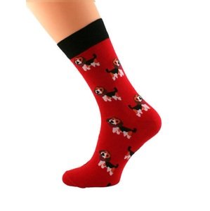 Socks Bratex 424 Classic Men Valentine's Day 39-46 red kl-328