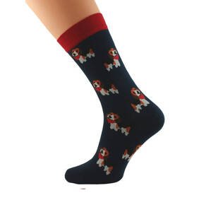 Socks Bratex 424 Classic Men Valentine's Day 39-46 navy blue kl-328