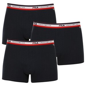 3PACK pánské boxerky Fila tmavě modré