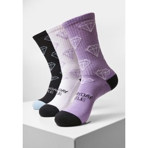 Everyday Hustle Socks 2-Pack černá+lila+bílá