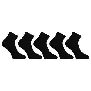 5PACK ponožky Nedeto kotníkové černé
