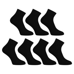 7PACK ponožky Nedeto kotníkové černé