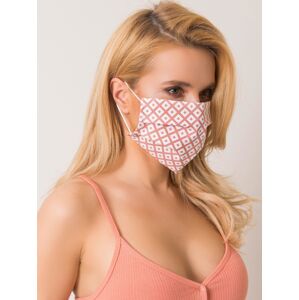 Zaprášená růžová ochranná maska s geometrickými vzory