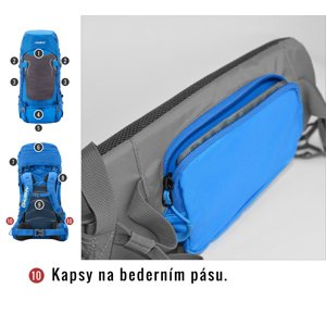 Batoh Ultralight HUSKY Rony 50l vínová