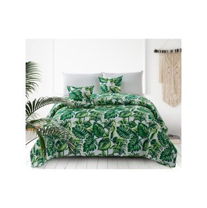 Edoti Quilted bedspread in the leaves Palms A546