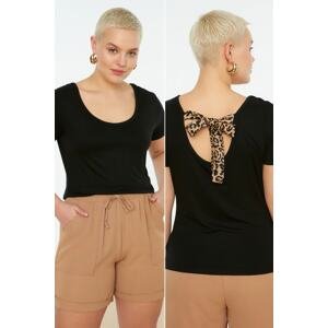 Trendyol Curve Black Knitted Back Tie Detailed Blouse