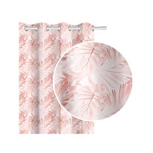 Edoti Curtain with leaves Hibiscus 140x250 A738