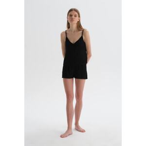 Dagi Black Short Leg Viscose Shorts Pajama Bottoms