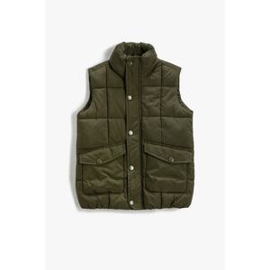 Koton Boys' Pocket High Neck Puffer Vest 3wkb20006tw