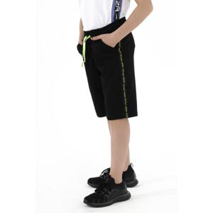 Slazenger Boys' Black Shorts Combed Combed Cotton Shorts Kids' Black Shorts