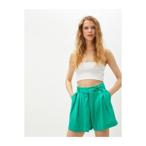 Koton Modal Comfortable Shorts with Belted Waist