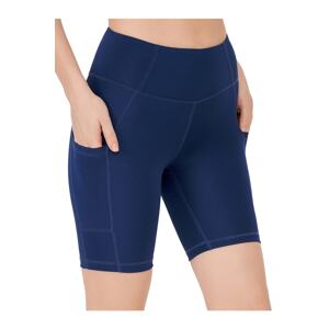 LOS OJOS Women's Navy Blue High Waist Compression Double Pocket