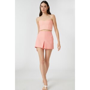 Koton Mini Shorts Skirt Pocket Pleated