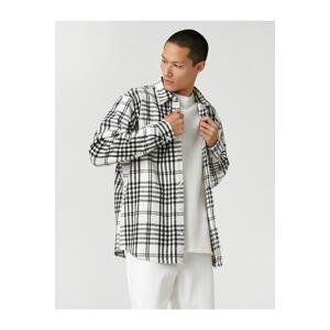 Koton Lumberjack Shirt Classic Cuff Collar Long Sleeve