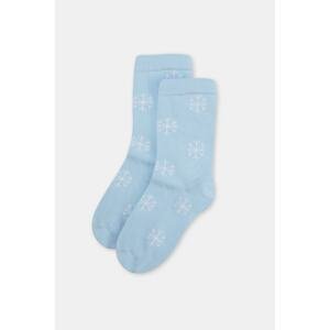 Dagi Light Blue Snowflake Patterned Socks