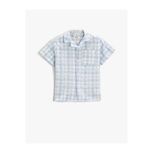 Koton Short Sleeve Shirt Plaid Pocket