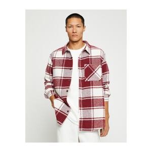 Koton Plaid Lumberjack Shirt Pocket Detailed Buttoned Long Sleeve