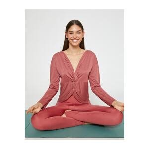 Koton Gathered Detailed Yoga Sweatshirt Modal Blended Silky Textured